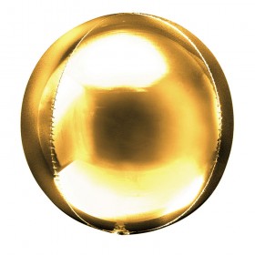 Фольгированный шар круг золотой фото 2