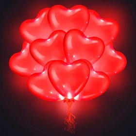 Светящиеся шары сердца красные фото 1