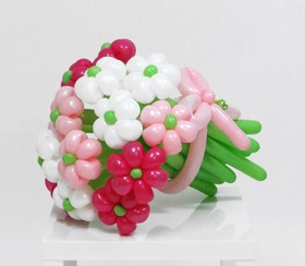 Букет из воздушных шаров: ромашки разноцветные фото 1