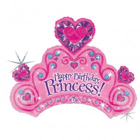 Фольгированный шар тиара принцессы Happy Birthday, Princess! 