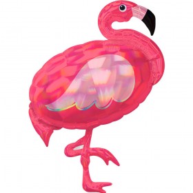 Фольгированный шар фламинго голография