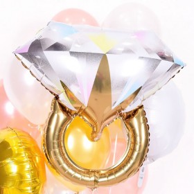 Фольгированный шар кольцо с бриллиантом