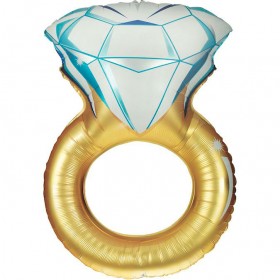 Фольгированный шар кольцо золото