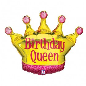 Фольгована куля корона Birthday Queen