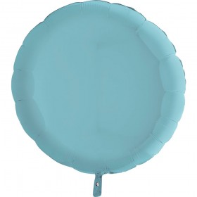 Фольгированный шар круг большой однотонный фото 6 пастель голубой