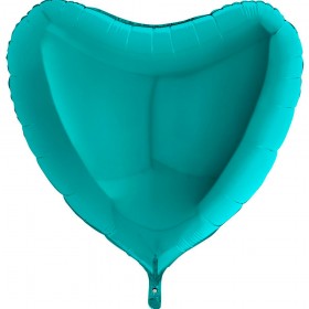 Фольгированный шар сердце большое однотонное фото 10 тиффани