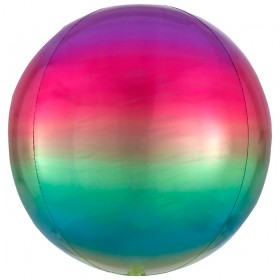Фольгированный шар сфера разноцветный омбре радуга фото 5
