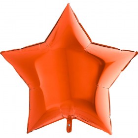 Фольгированный шар звезда большая однотонная фото 11 оранжевый