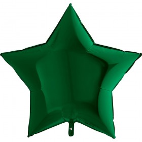Фольгированный шар звезда большая однотонная фото 17 темно зеленый