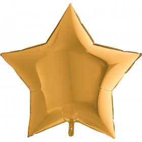 Фольгированный шар звезда большая однотонная фото 20 золото