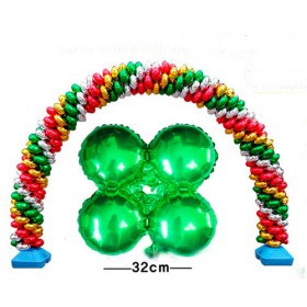 Гирлянда из воздушных шаров: красный, зеленый, серебро, золото фото 1