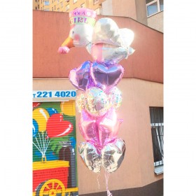 Композиция из воздушных шаров для выписки из роддома Set 117051 фото 1