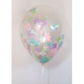 Композиция из воздушных шаров: микс перламутр, конфетти бабочки фото 4