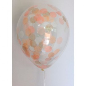 Композиция из воздушных шаров перламутр: белый, золото, конфетти фото 4