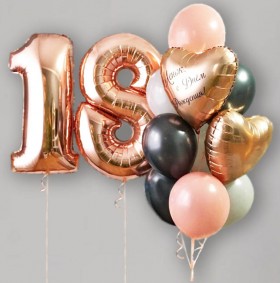 Композиція з повітряних кульок з цифрами 18 Set 113049