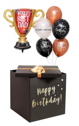 Коробка-сюрприз із кульками Best Dad 118109