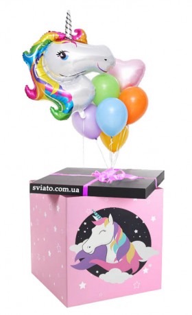 Коробка-сюрприз із кульками Unicorn 118115