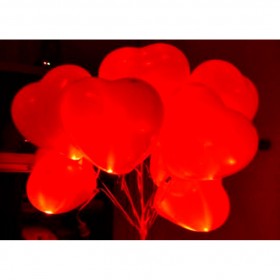 Светящиеся шары сердца красные фото 3